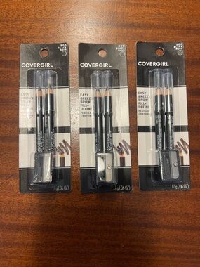 COVERGIRL Easy Breezy Brow Fill + Define Pencil Duo - Black (3 Pack)